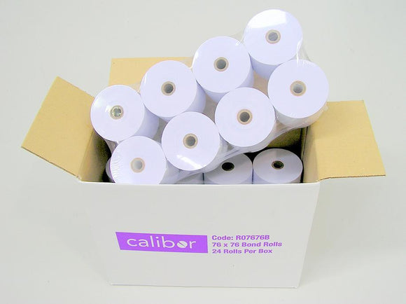 Single Ply Bonded Paper 76x76 24 Rolls/Box (non-thermal)
